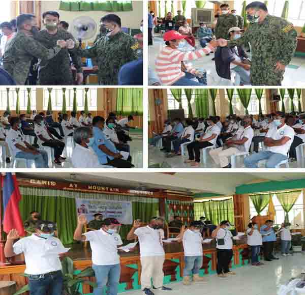 Officers of Cordillera Former Rebel’s Organization take their oath in Bontoc, Mountain Province