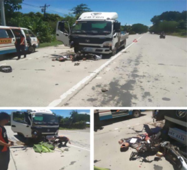 Drayber ng motorsiklo patay, matapos makaladkad ng Elf  truck sa Kalinga