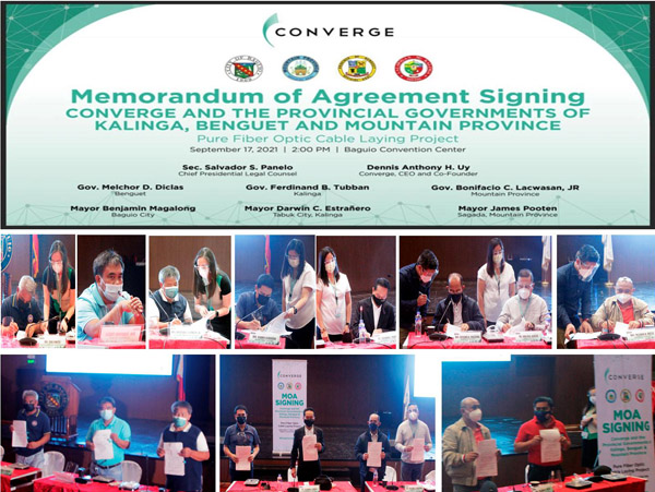 Connectivity Internet Access sa Cordillera nilagdaan sa pagitan ng Converge at Provincial Government