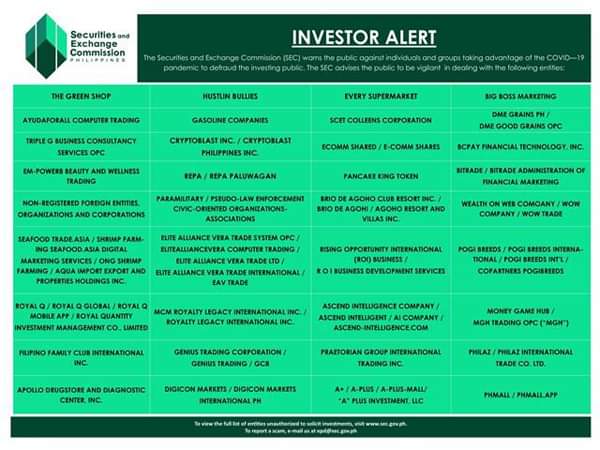 SEC INVESTOR ALERT