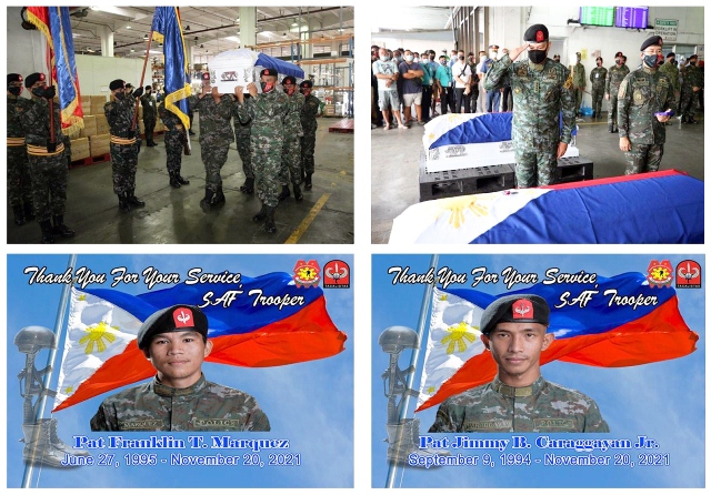 PNP mourns death of 2 SAF troopers killed by terrorists