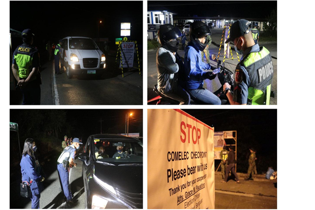 PROCOR TOP COP INSPECTS COMELEC CHECKPOINTS