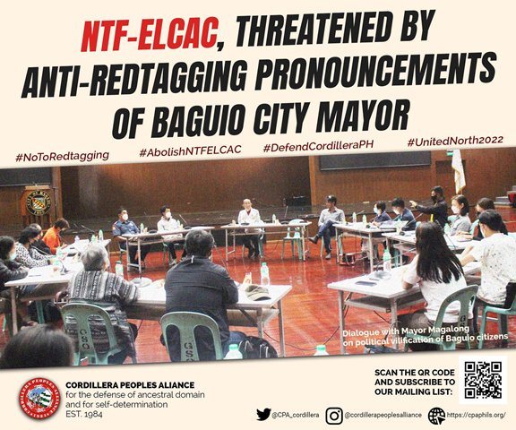 NTF-ELCAC, THREATENED BY ANTI-REDTAGGING PRONOUNCEMENTS OF BAGUIO CITY MAYOR