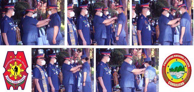 Five Police Officers recognized for the successful promotion processing