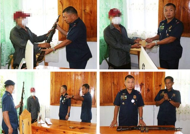 Former member of KLG formally surrendered to the authorities in Camp Geronimo Montes, Bontoc