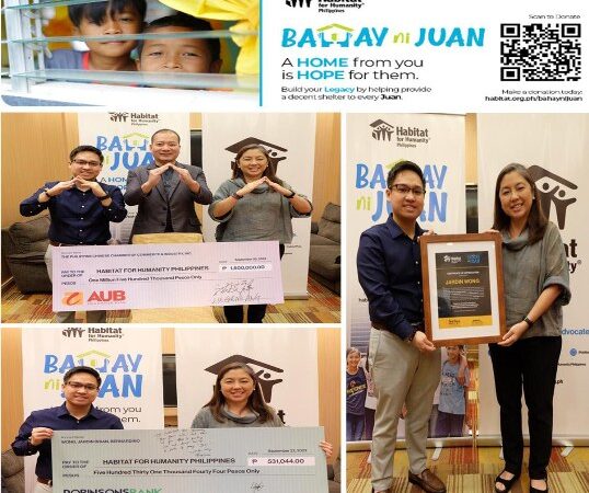 Young real estate entrepreneur Jardin Wong mobilizes PHP2 million for Habitat for Humanity Philippines’ Bahay ni Juan Campaign