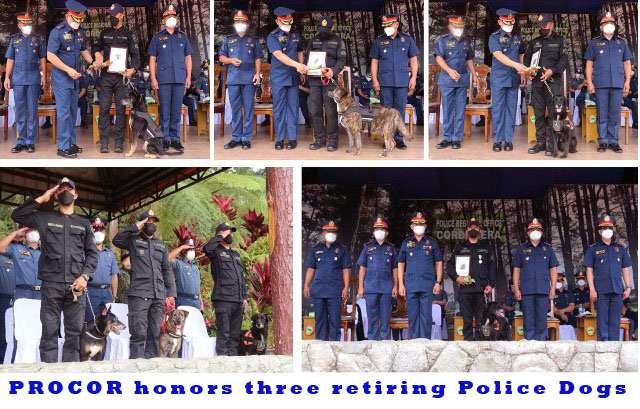 PROCOR honors three retiring Police Dogs