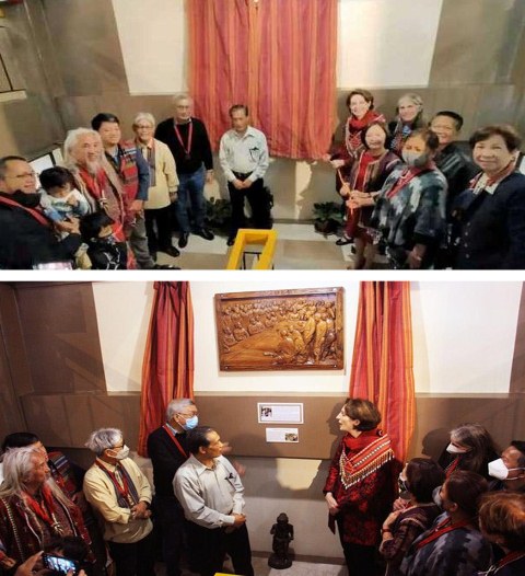 Unveiling of the Surrender of Gen. Tomoyuki Yamashita’s woodcarving.