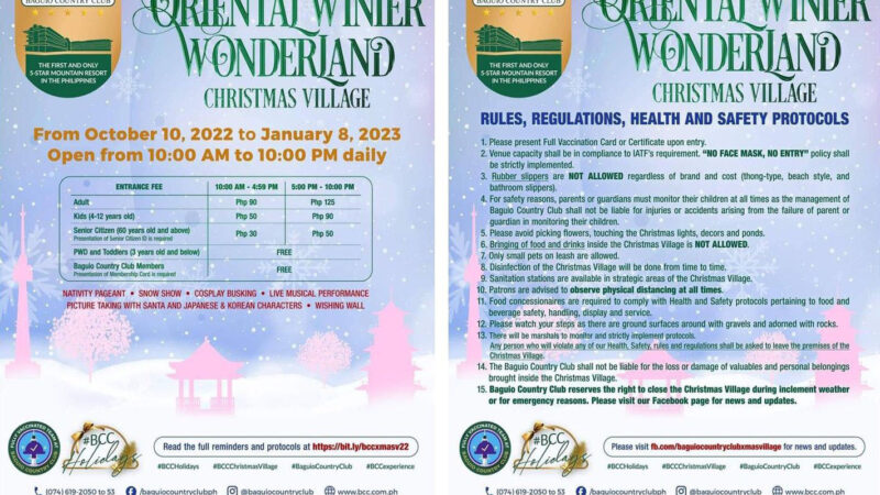 Soft Opening Baguio Country Club Christmas Village