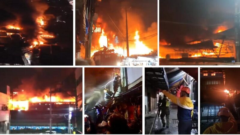 Public market ng Block 3 & 4, natupok, umabot sa 1,700 stalls, at tinatayang P24-M ang naabo dahil sa nagngangalit na sunog