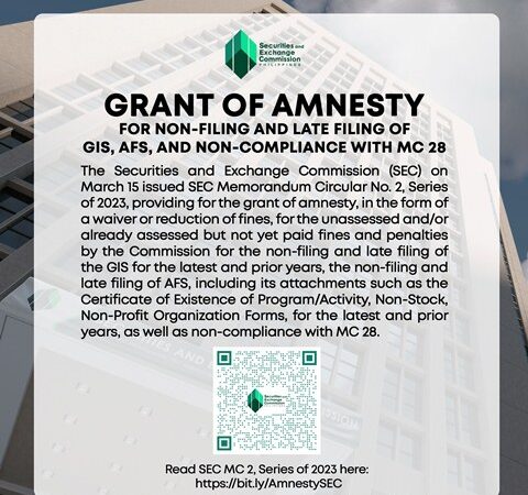 SEC GRANTS AMNESTY FOR ELIGIBLE CORPORATIONS