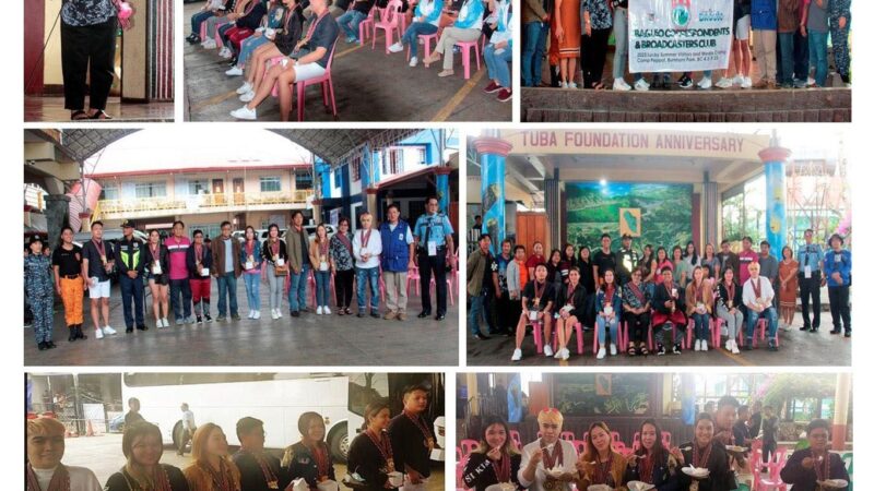 7 lucky summer visitors made a courtesy call to Municipal of Tuba officials