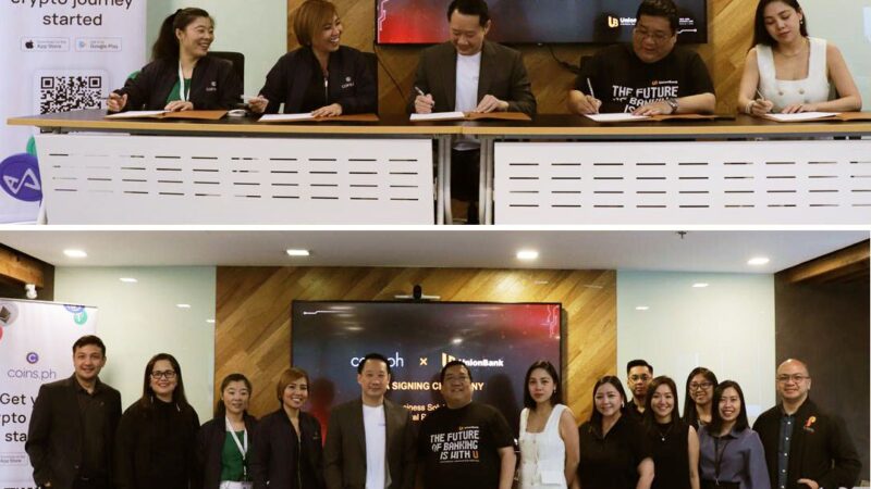UnionBank, Coins.ph ink digital business solutions partnership to make crypto more accessible