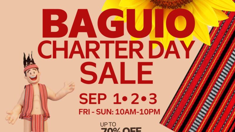 Shop at SM City Baguio’s Baguio Charter Day Sale and save up to 70% off on great finds.