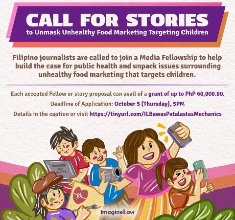 MEDIA FELLOWSHIP TO UNPACK UNHEALTHY FOOD MARKETING TARGETING CHILDREN LAUNCHED