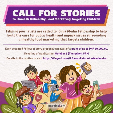 MEDIA FELLOWSHIP TO UNPACK UNHEALTHY FOOD MARKETING TARGETING CHILDREN LAUNCHED