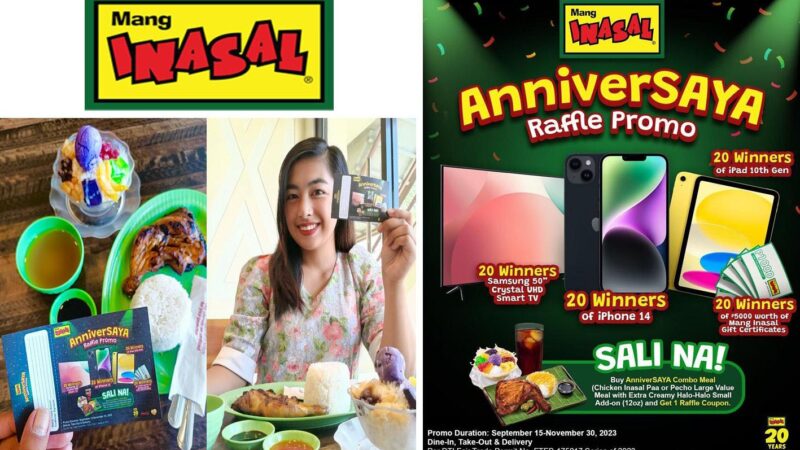 Mang Inasal celebrates 20 years with biggest-ever AnniverSAYA Raffle Promo
