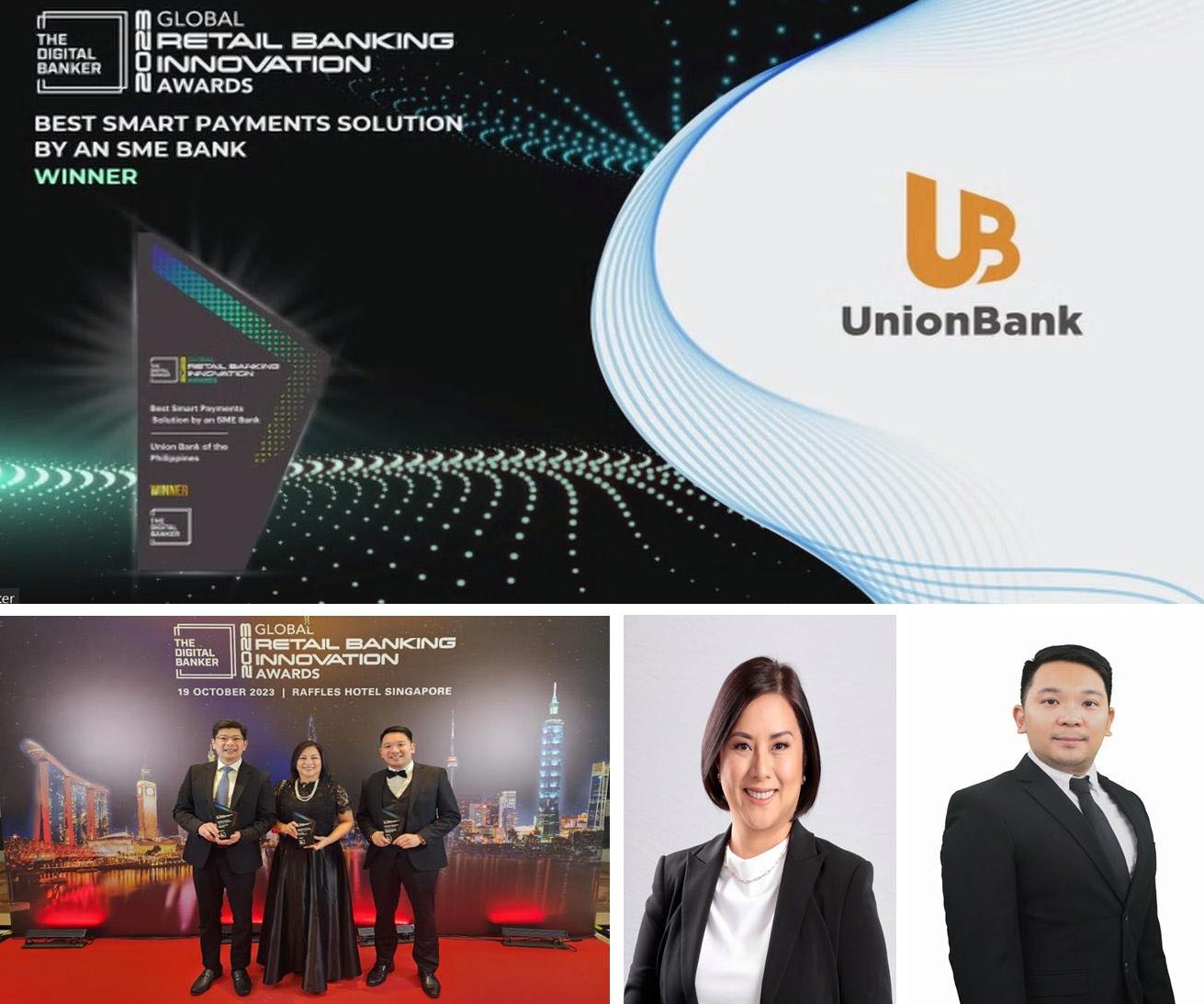 UnionBank Shines A new at the Global Retail Banking Innovation Awards 2023 in Singapore