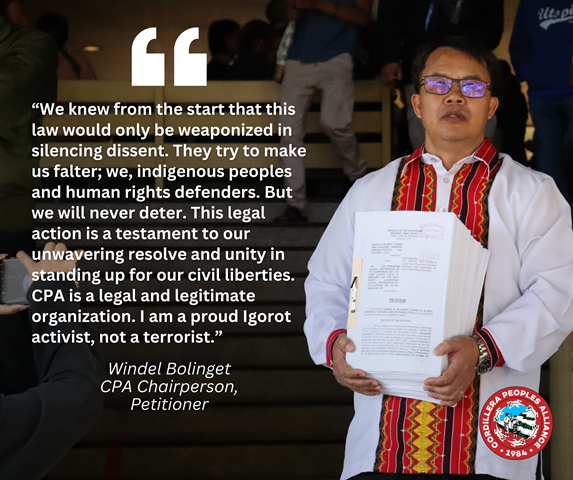 Landmark Petition Challenging ATC Terrorist Designation Against Cordi Activists Filed in Baguio Court