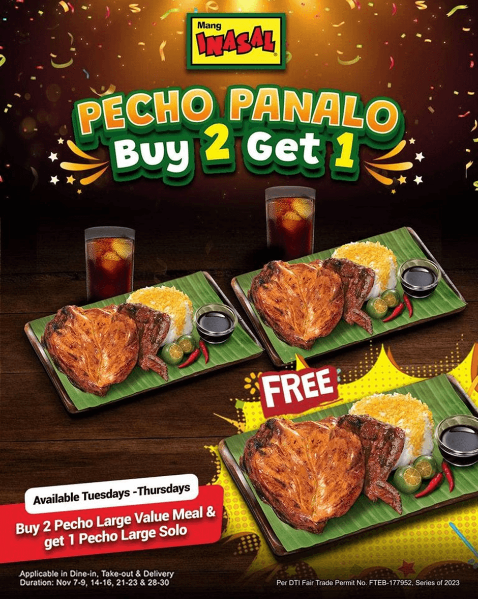 Mang Inasal treats customers with FREE Chicken Inasal Pecho this November