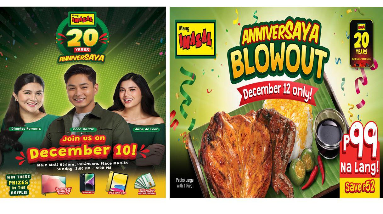 Mang Inasal marks its 20th anniversary with a grand back-to-back blowout