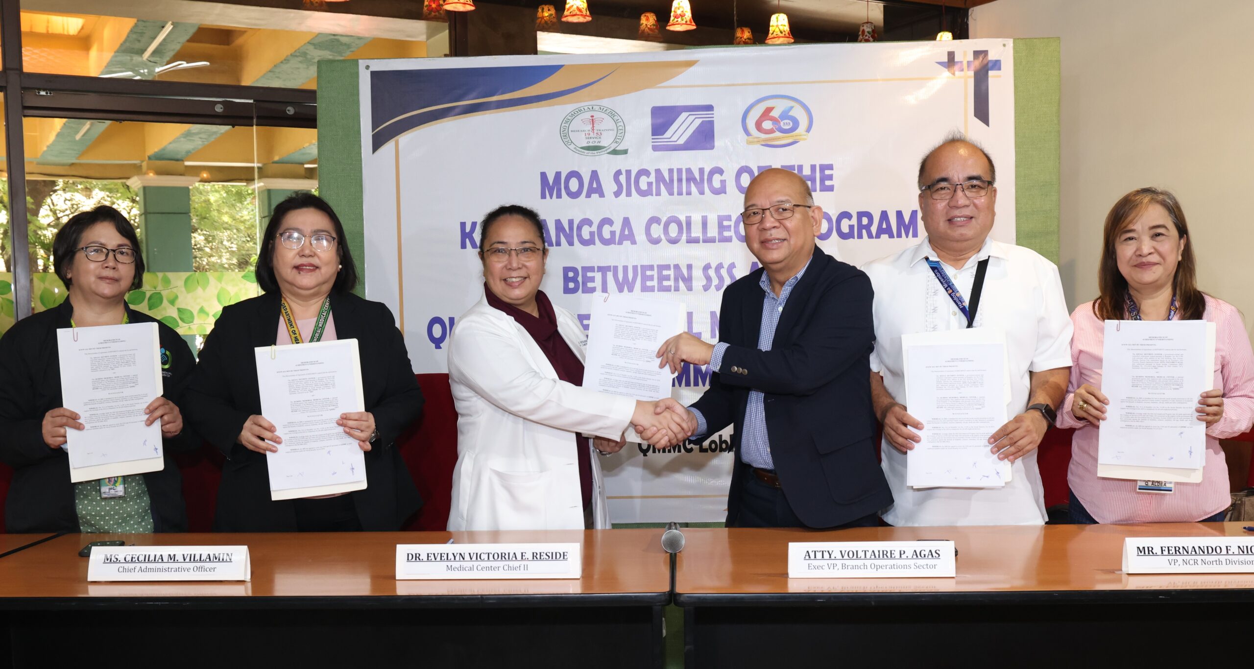 SSS signs agreement with Quirino Memorial Medical Center as newest KaSSSangga Collect Partner