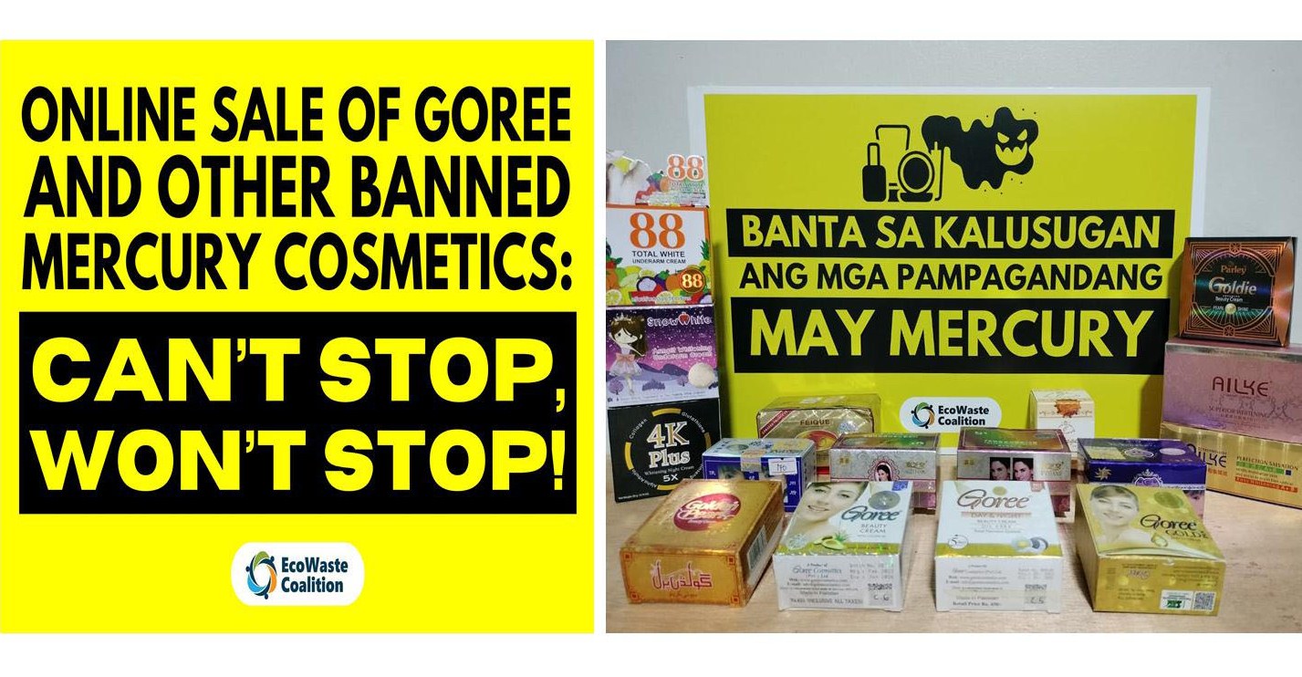 EcoWaste Coalition Exposes Nonstop Use of Online Shopping Sites to Sell Mercury-Containing Skin Whitening Products