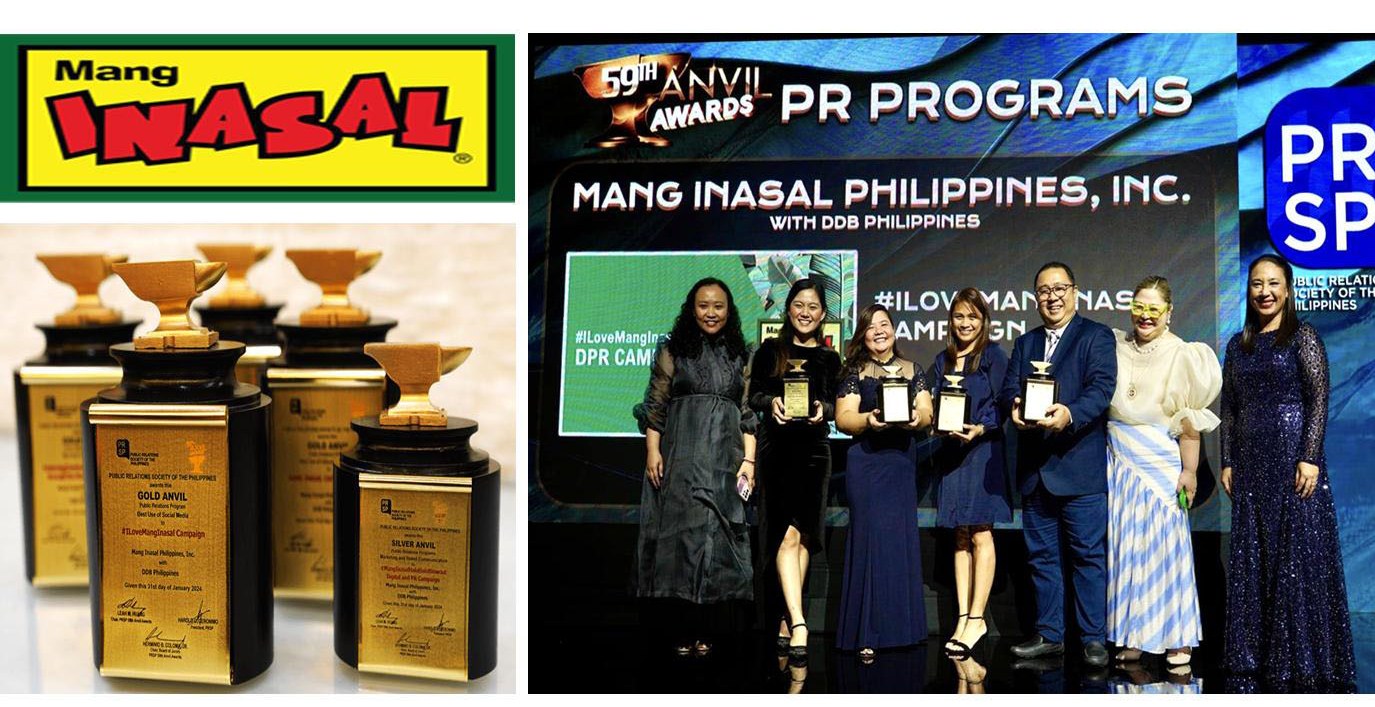 Mang Inasal sweeps four Golds, and 1 Silver at the 59th Anvil Awards