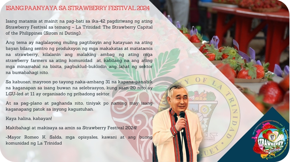 ISANG PAANYAYA SA STRAWBERRY FESTIVAL 2024