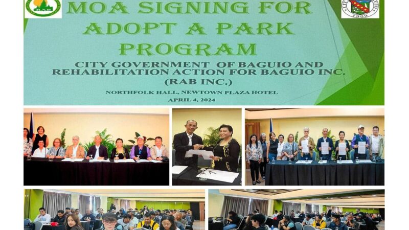 “Adopt A Park program”, MOA signing between the City and RAB