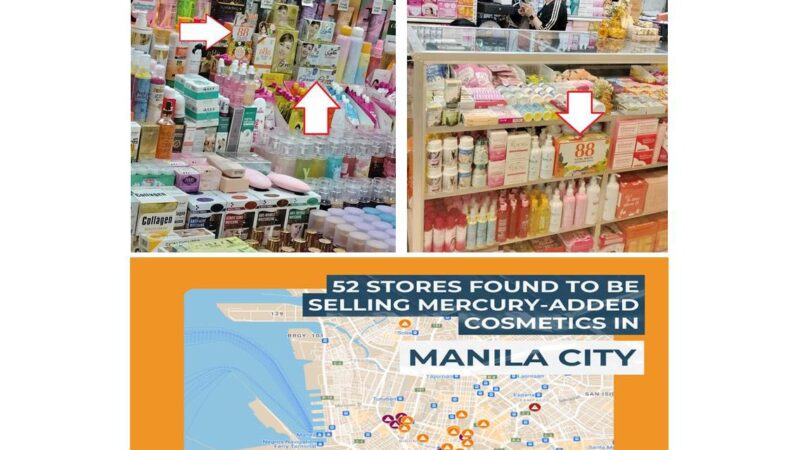 EcoWaste Coalition Provides Manila Mayor Honey Lacuna with a Map of 52 Errant Stores Selling Banned Cosmetics with Mercury