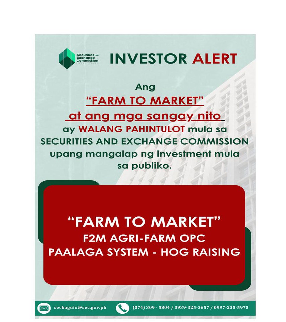 SEC alerts public against “Farm To Market” Business