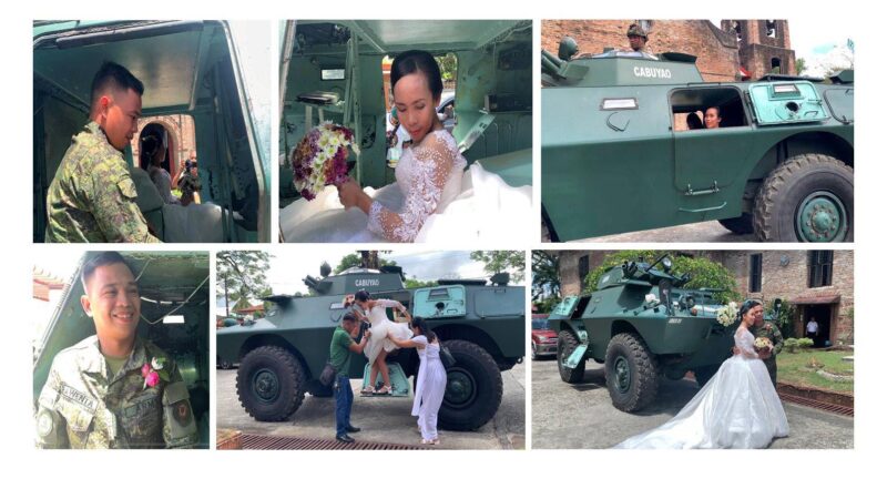 Armored car, nagsilbing bridal car sa kasalang naganap sa Gamu, Isabela