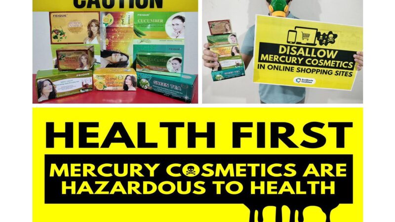 EcoWaste Coalition Uncovers Mercury in 5 China-Made Skin Lightening Facial Creams