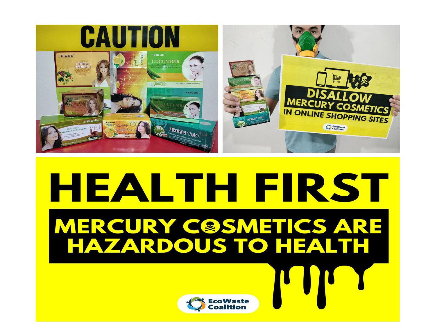 EcoWaste Coalition Uncovers Mercury in 5 China-Made Skin Lightening Facial Creams