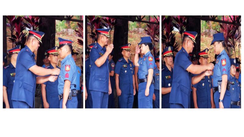 PRO Cor RD PEREDO JR led the presentation of PNP medals to Napino COPS