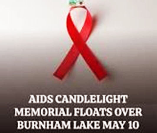 AIDS CANDLELIGHT MEMORIAL EVENT AT BURNHAM LAKE MAY 10