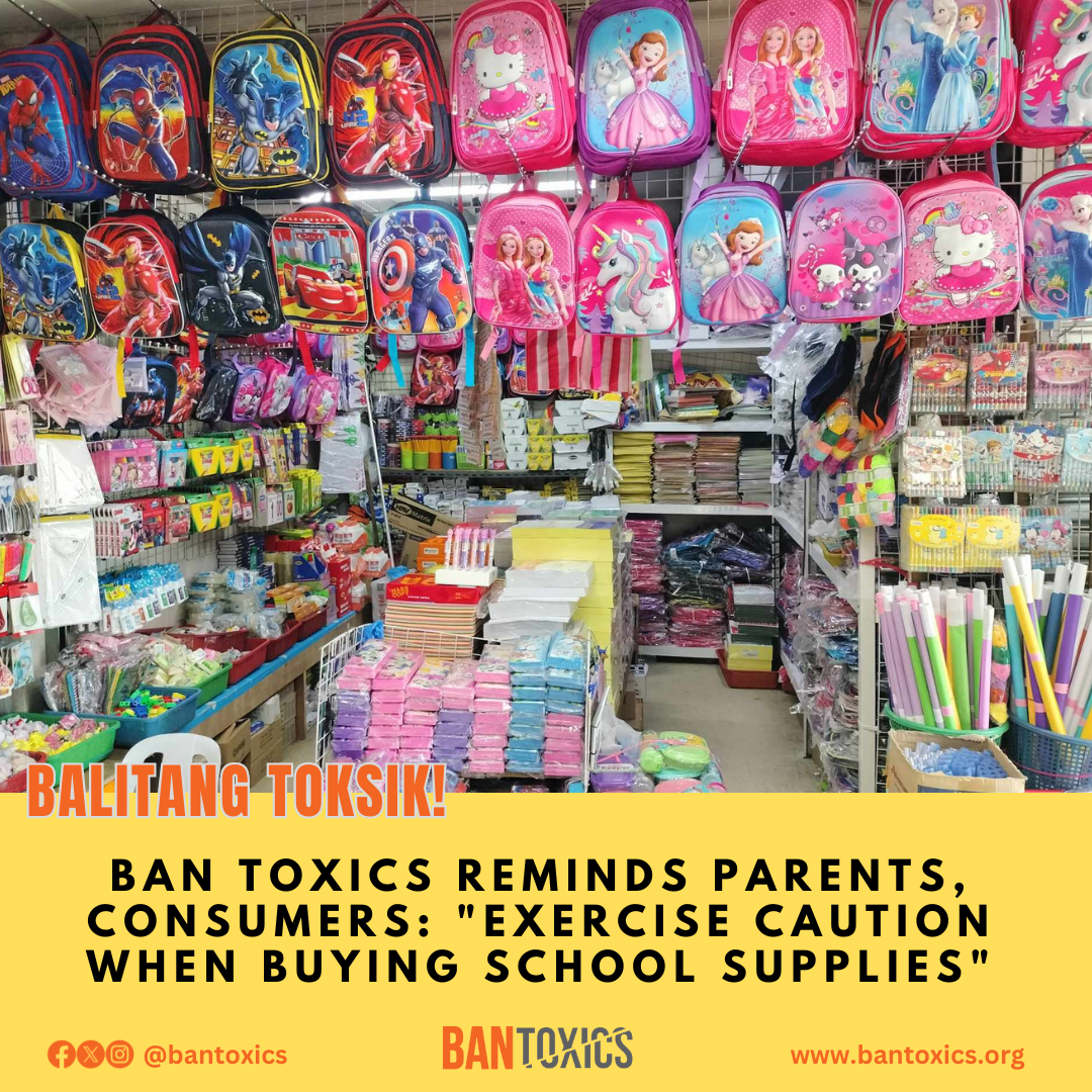 BAN Toxics pushes for Toxic-Free School Supplies for Children’s Health and Safety