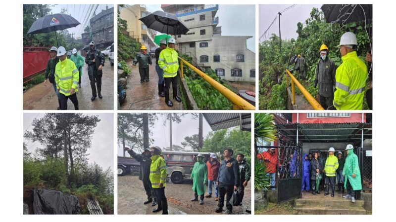 Mayor Magalong inspected the soil erosion in Philam Barangay