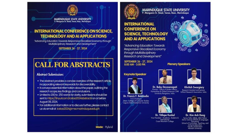 MarSU opens call for Science, Technology and AI for Hybrid ConFab