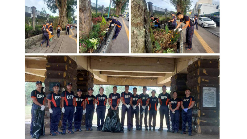 BAGUIO’S BRAVEST START THE YEAR WITH STREET PARK CLEAN-UP
