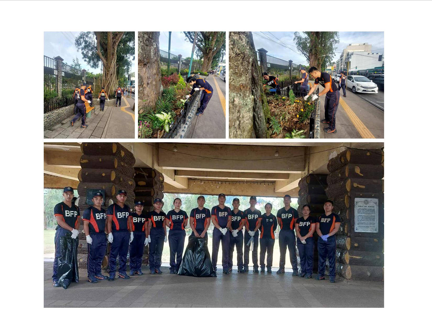 BAGUIO’S BRAVEST START THE YEAR WITH STREET PARK CLEAN-UP