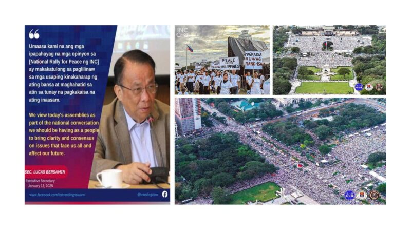 Malacañang umaasa ng kalinawan at pagkakaisa sa mga pambansang isyu sa National Rally for Peace ng Iglesia Ni Cristo