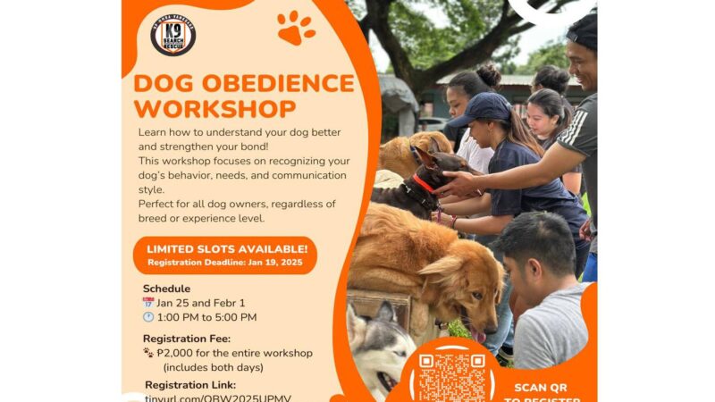 UPMV K9 Dog Obedience Workshop