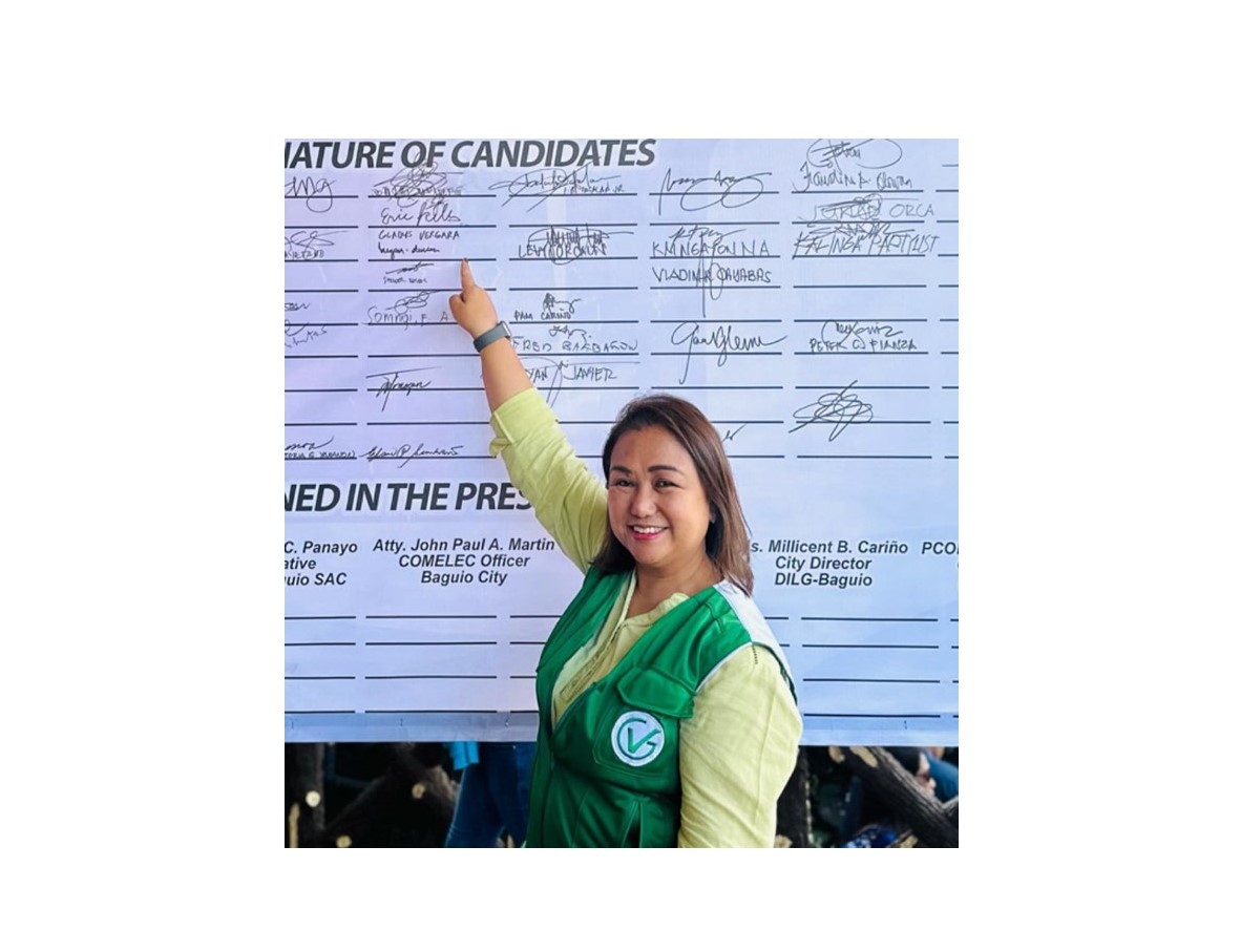 Gladys Vergara, nag-aalok ng kanyang kandidatura bilang kongresista ng Baguio City