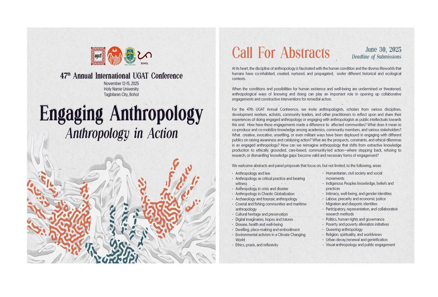 Ugnayang Pang-Aghamtao Inc. formally opens the 47th Annual UGAT International Conference entitled “Engaging Anthropology, Anthropology in Action”