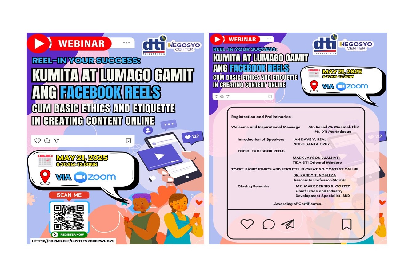 Paano kumita sa Meta pero walang nasasaktan o nasasagasaan? DTI Negosyo Center naghanda ng Webinar ngayong Buwan ng Pamana