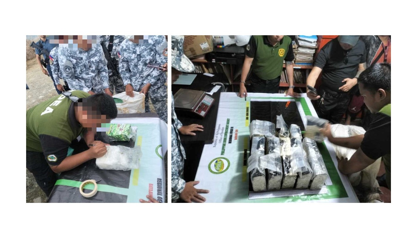 PDEA pinuri ang 10 mangingisda sa Bataan matapos sa pagsuko ng P1.5 bilyong halaga ng nakalutang na Shabu