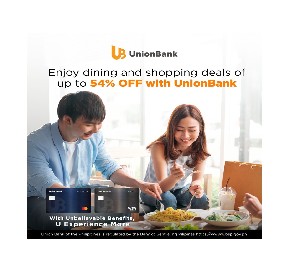 Get Dining & Shopping Deals of Up to 54% Off with UnionBank!