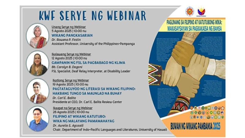 KWF SERYE NG WEBINAR SA BUWAN NG WIKANG PAMBANSA 2025